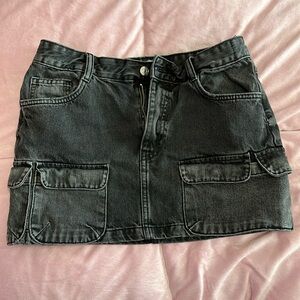 Zara Black Denim Skirt